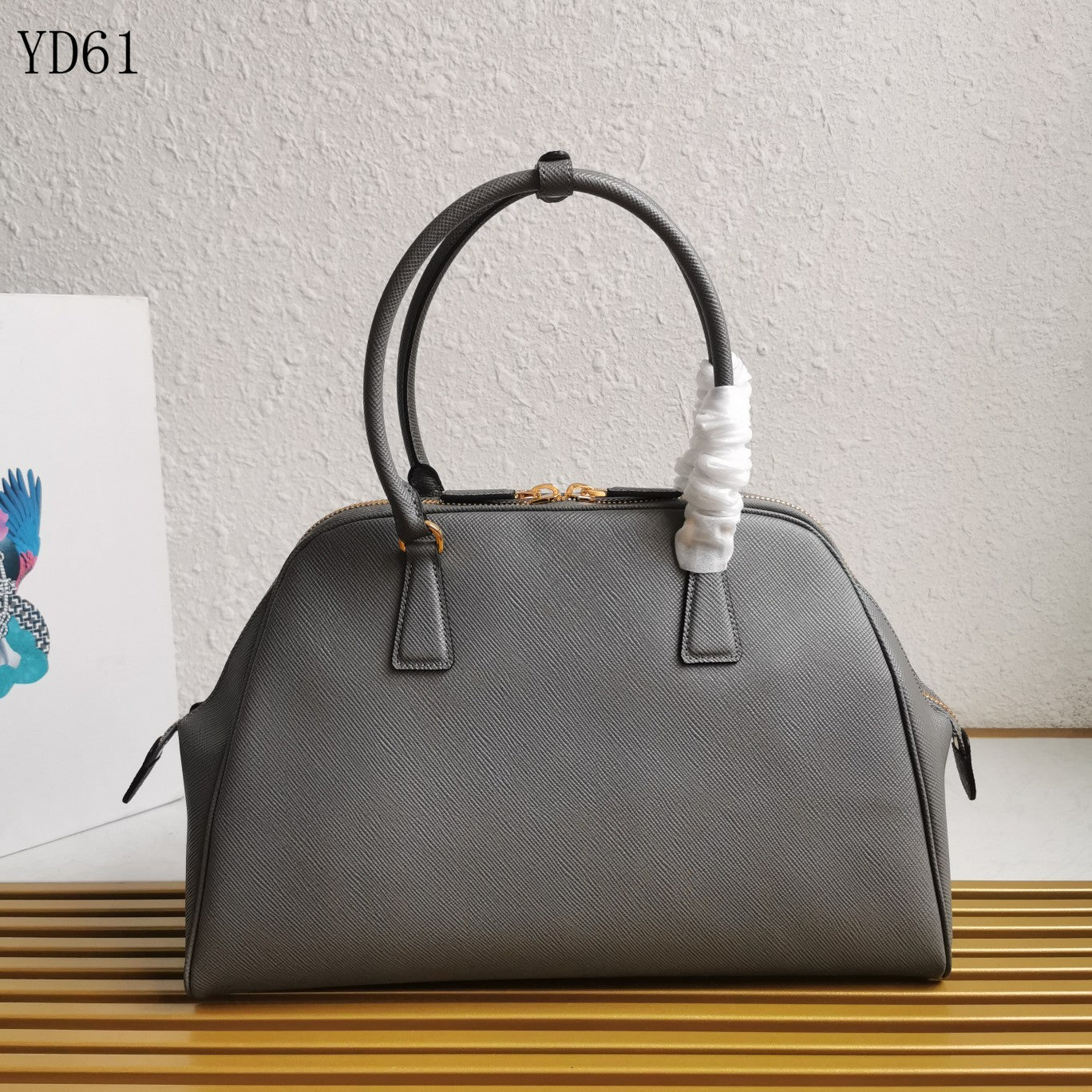 Saffiano Leather Top Handle Bag
