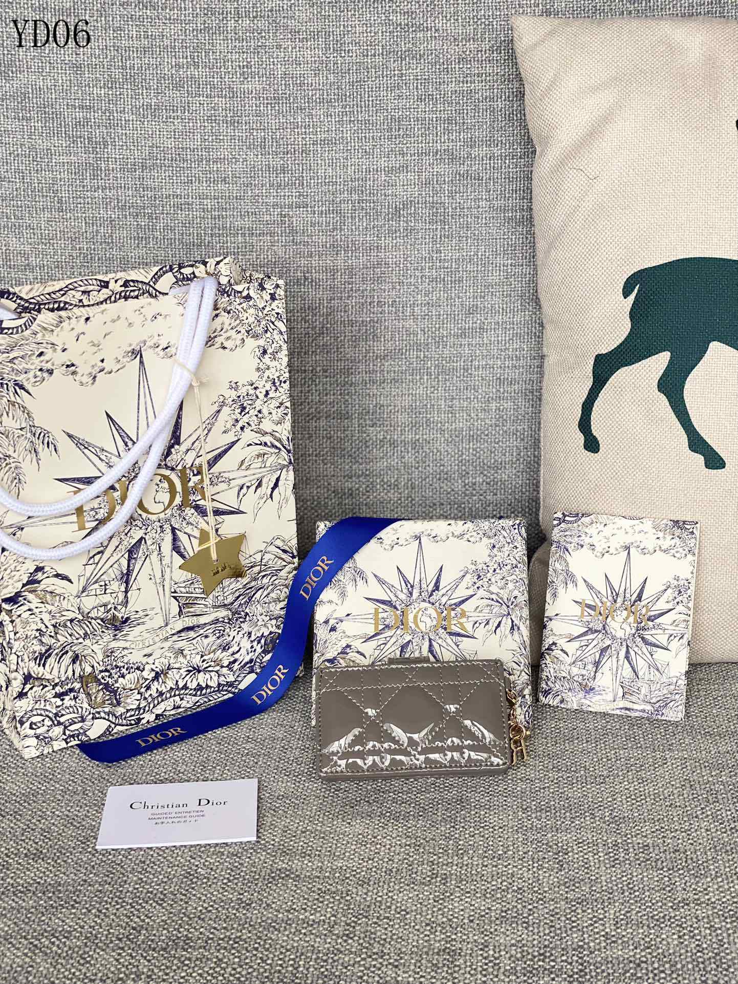 Quilted Leather Compact Wallet