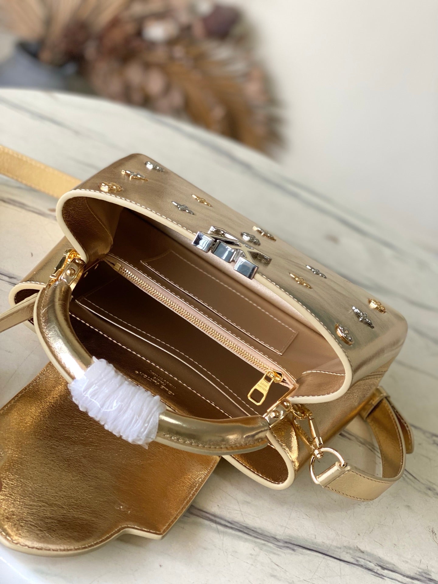 Capucines Mini Gold Star Bag