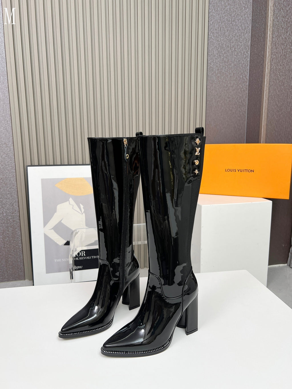 Patent Leather Tall Boots