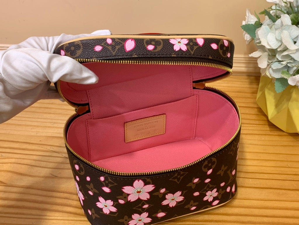 Nice Vanity Case - Cherry Blossom Monogram Bag