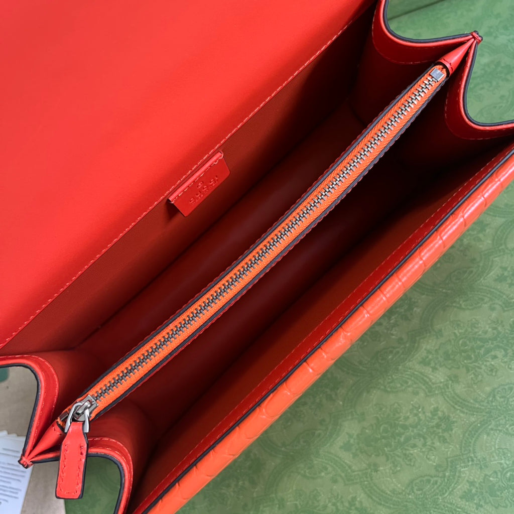 Croc-Embossed Dionysus Shoulder Bag