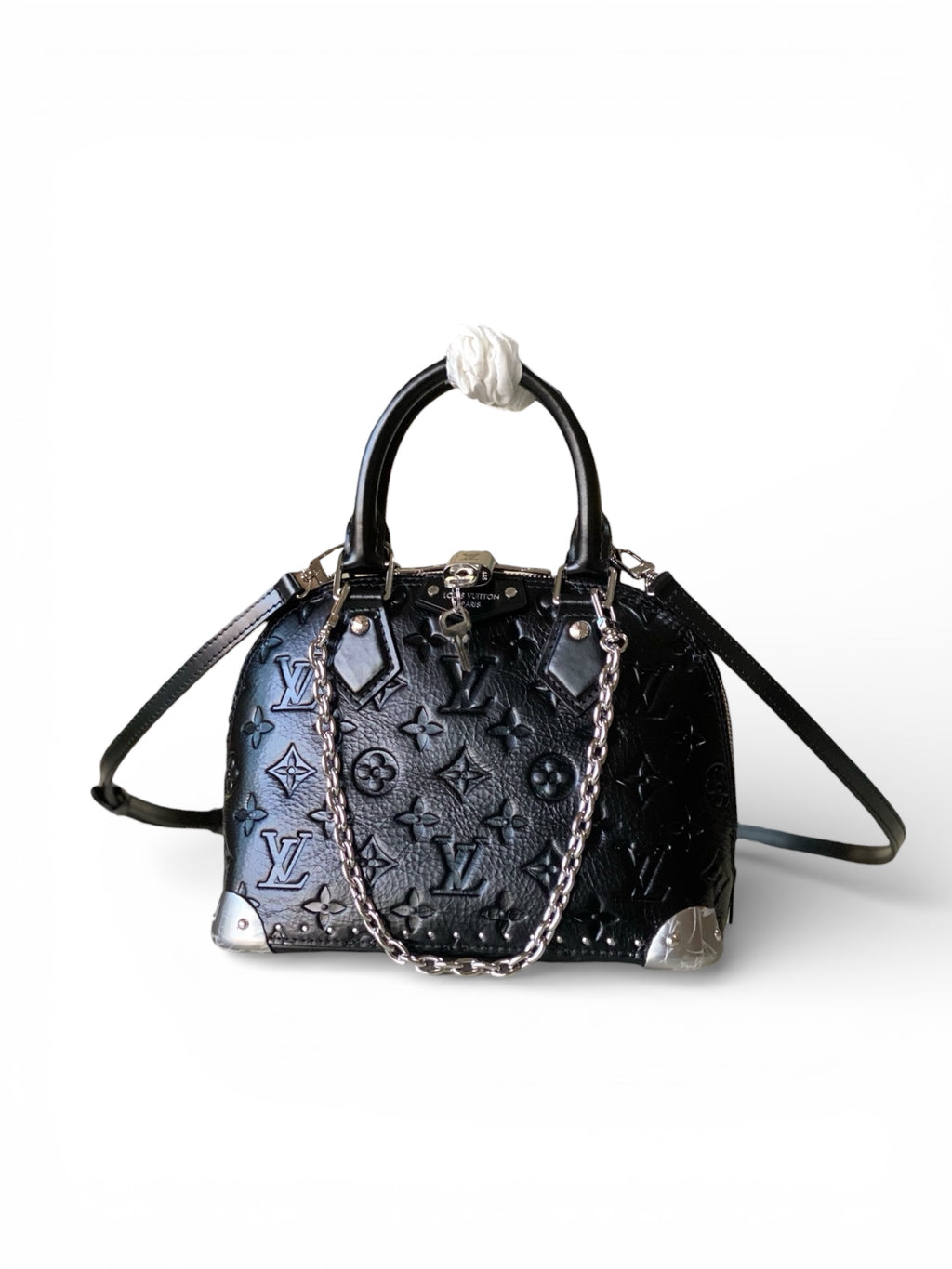 Alma BB Monogram Embossed Leather Handbag
