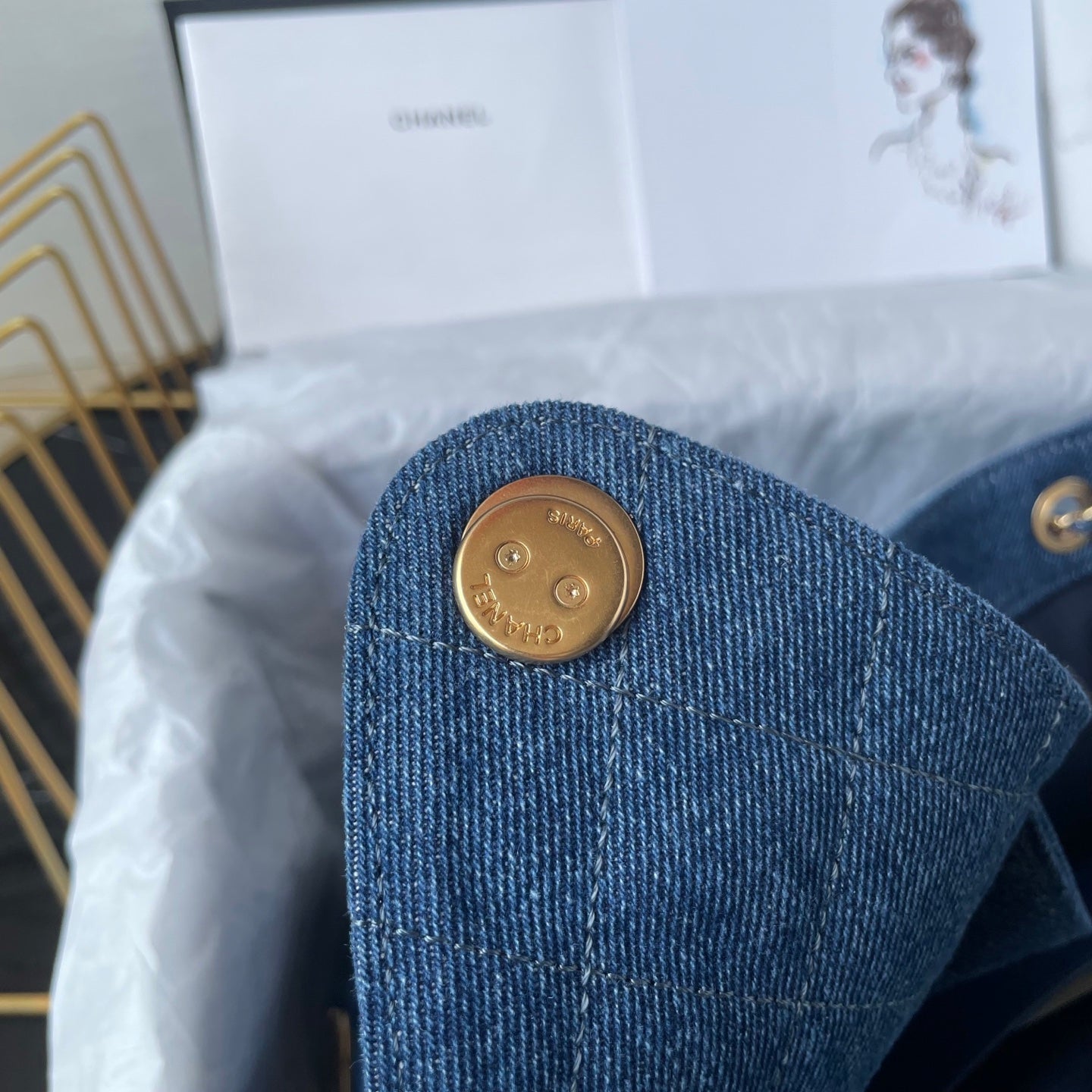 25 Medium Quilted Large Denim Bag