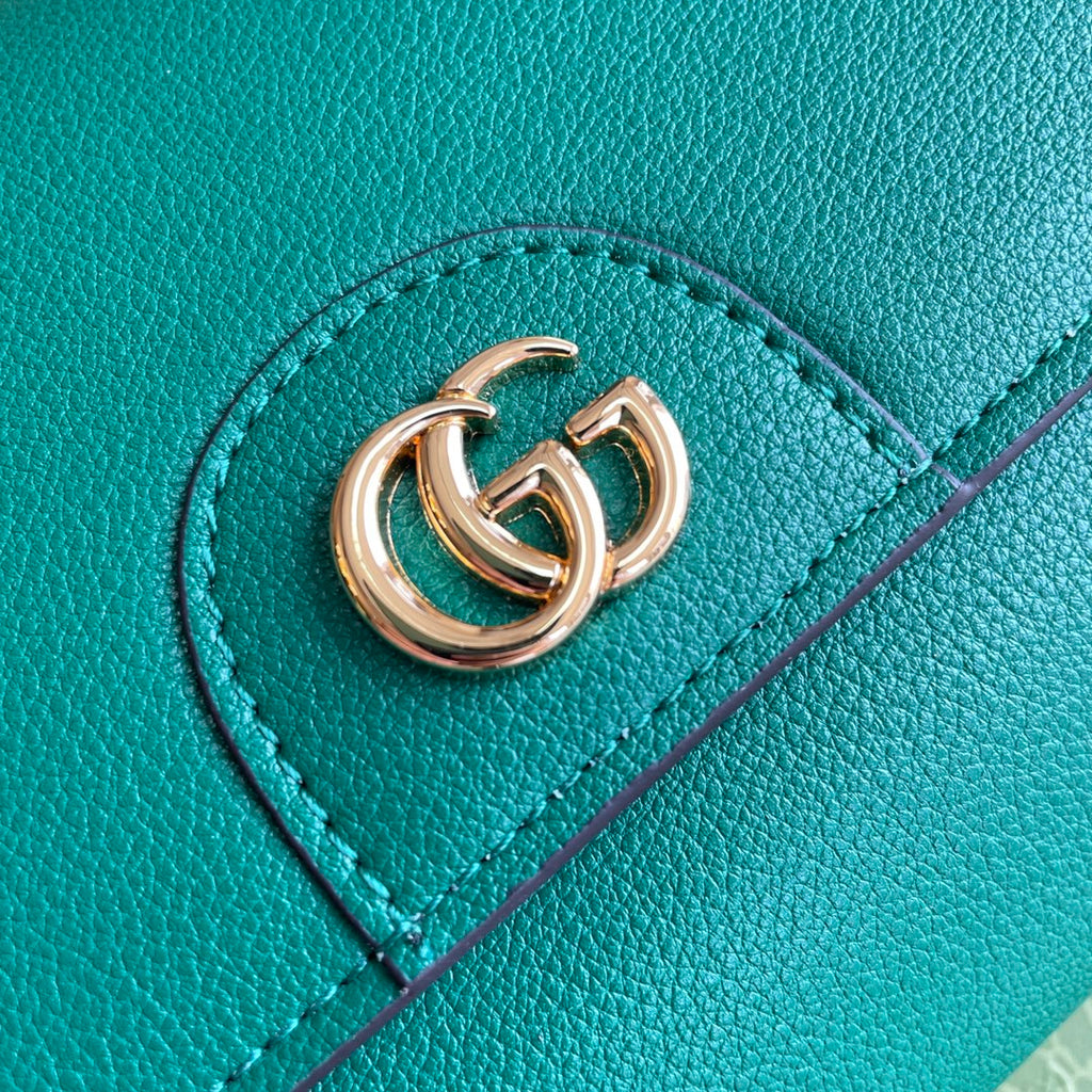 Bamboo Handle Leather Wallet with Chain