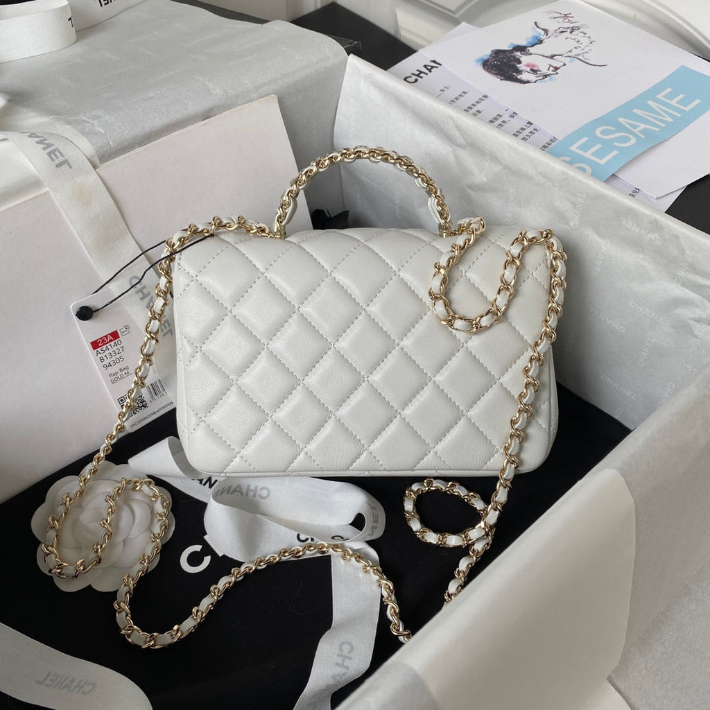 Diamond Handle Flap Bag