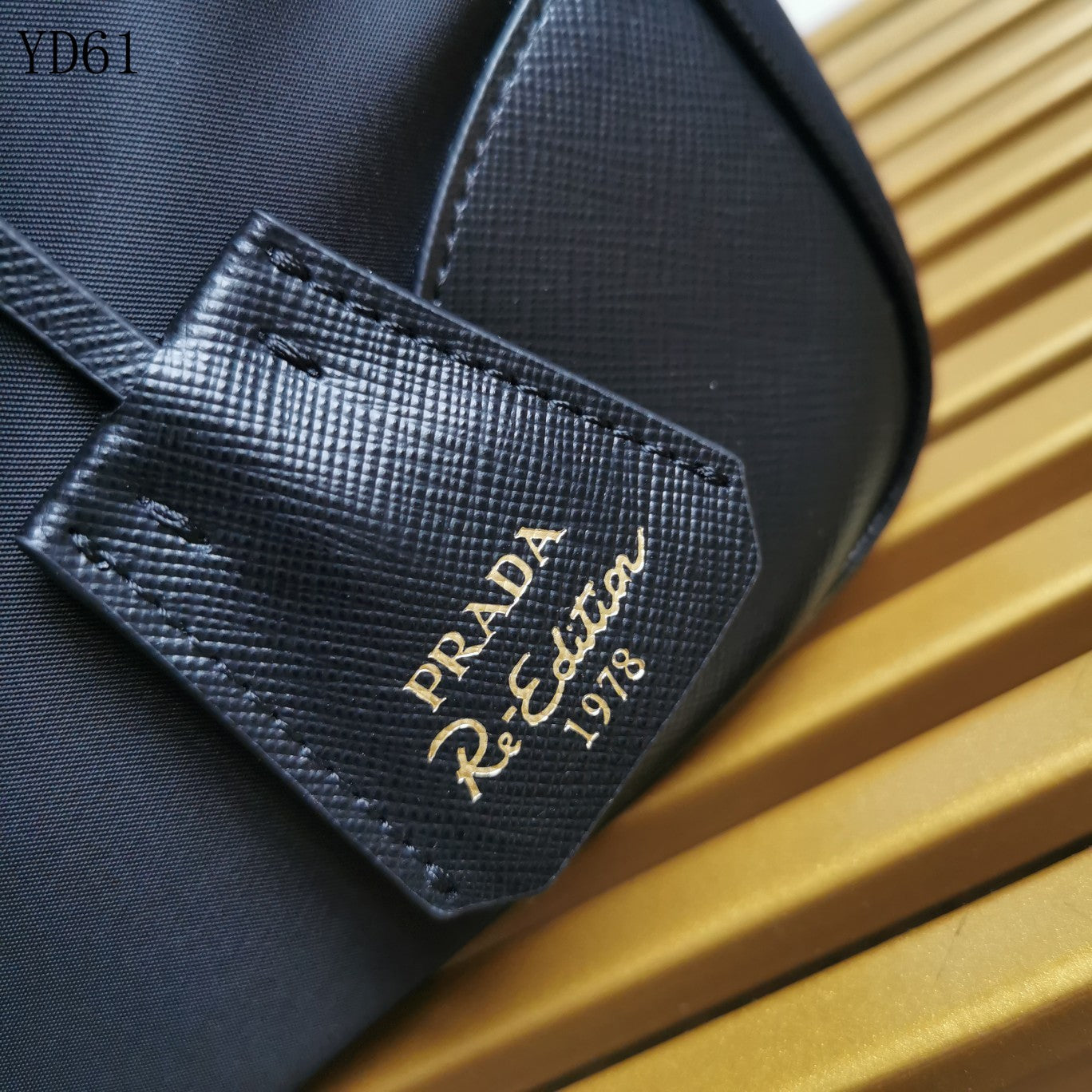 Re-Nylon and Saffiano Leather Two-Handle Bag