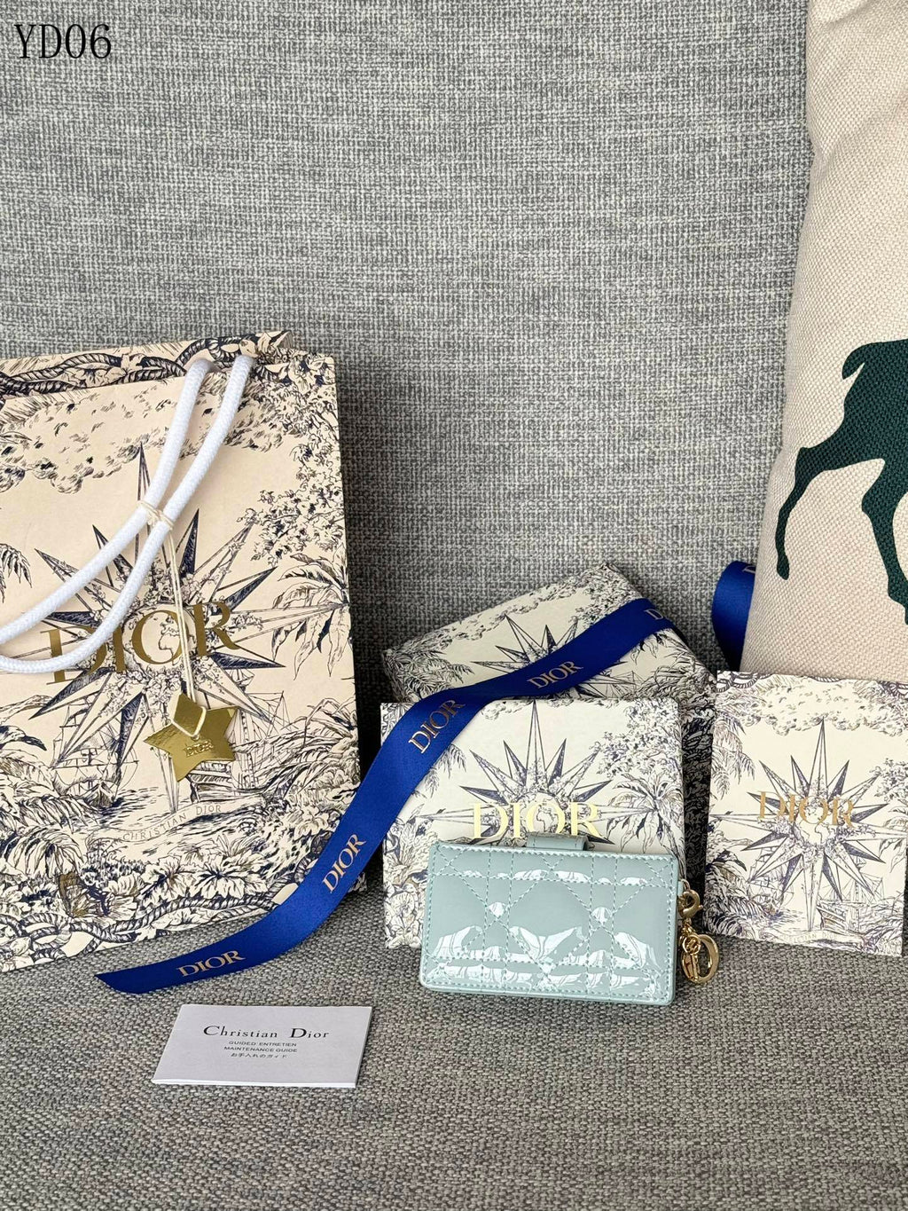 Quilted Leather Compact Wallet