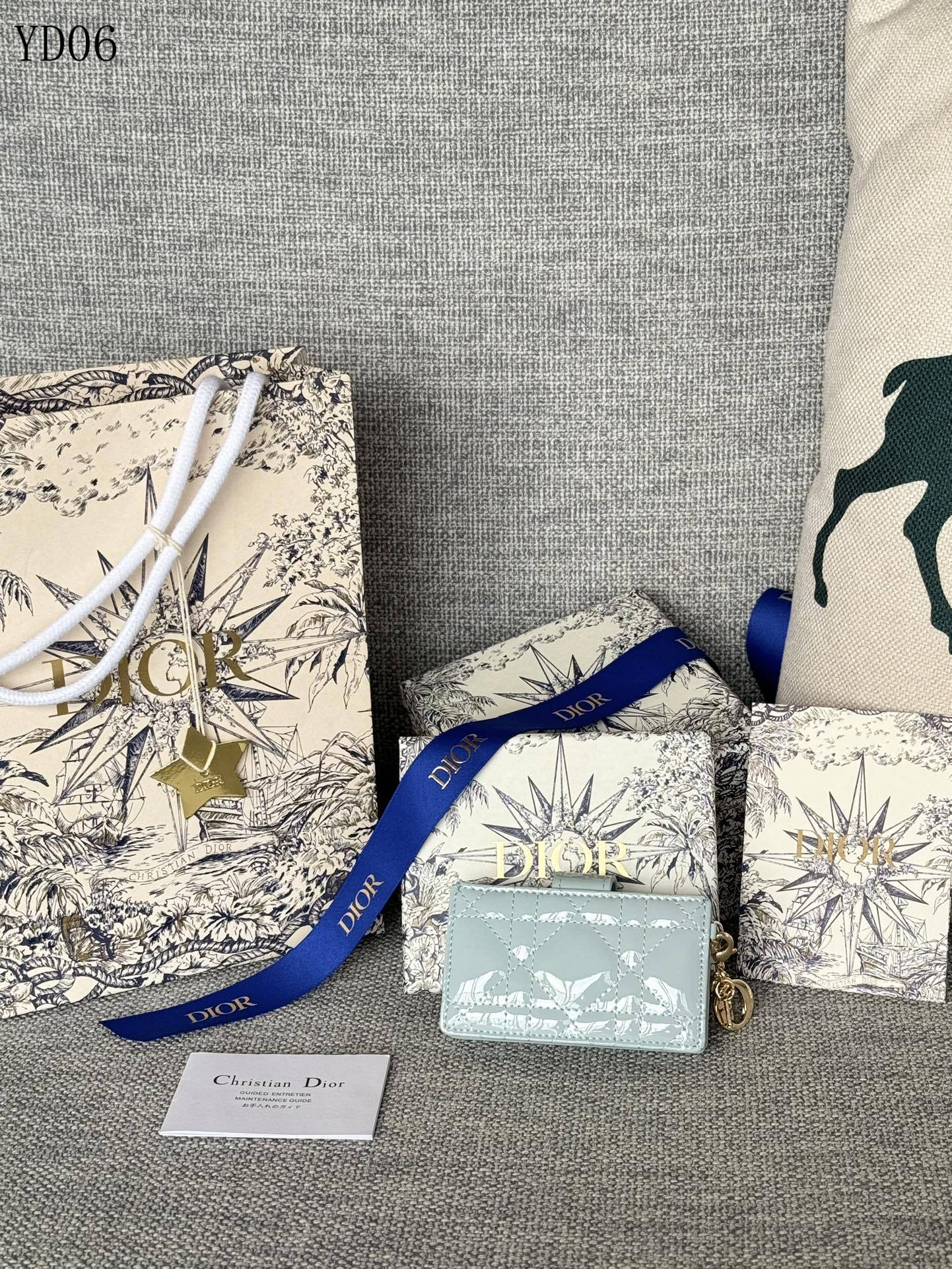 Quilted Leather Compact Wallet