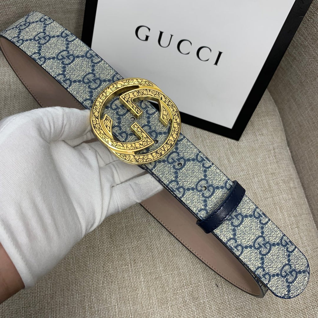 GG Supreme Canvas Belt with Gold-Tone