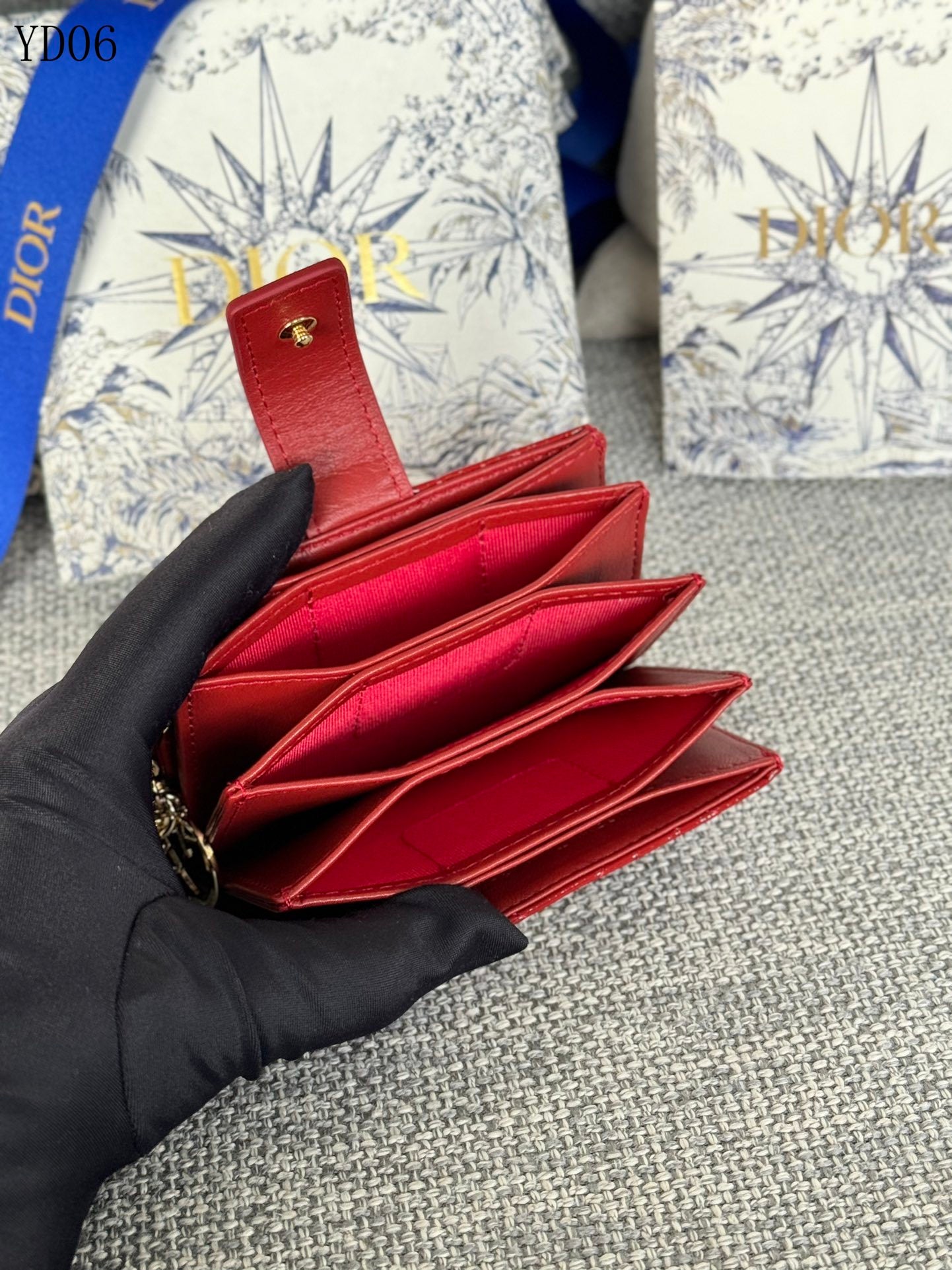 Quilted Leather Compact Wallet