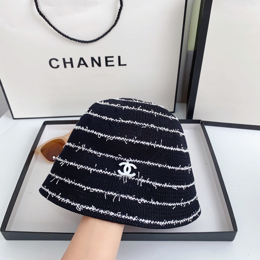 Striped Knit Bucket Hat