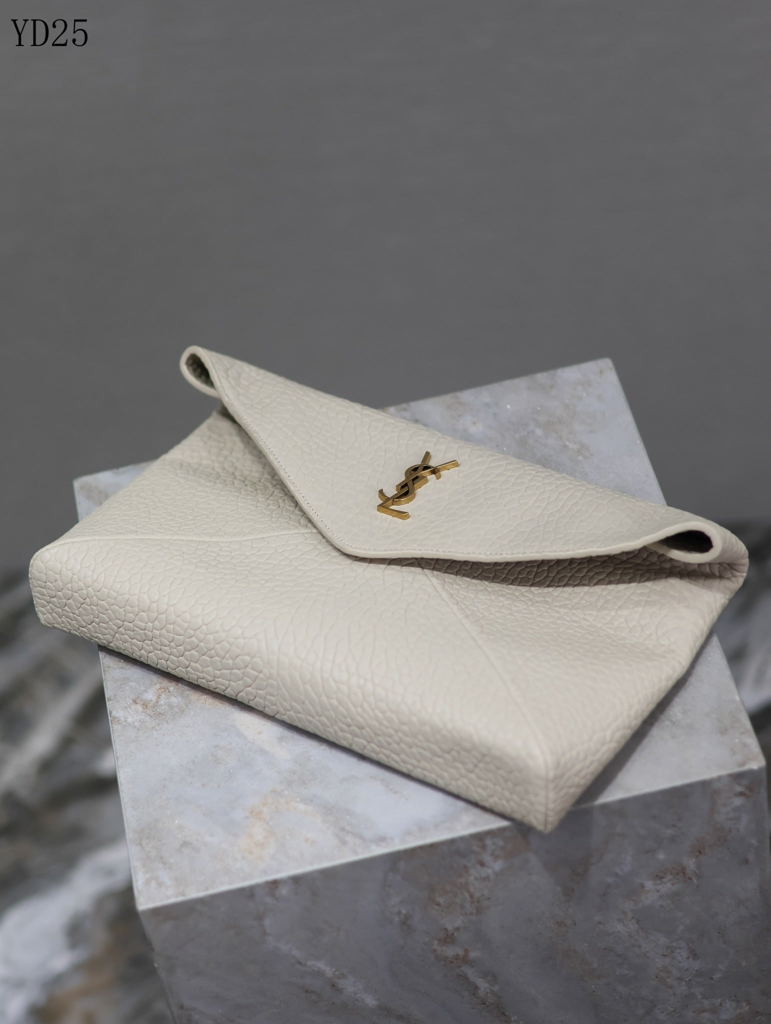 Grainy Leather Clutch Bag