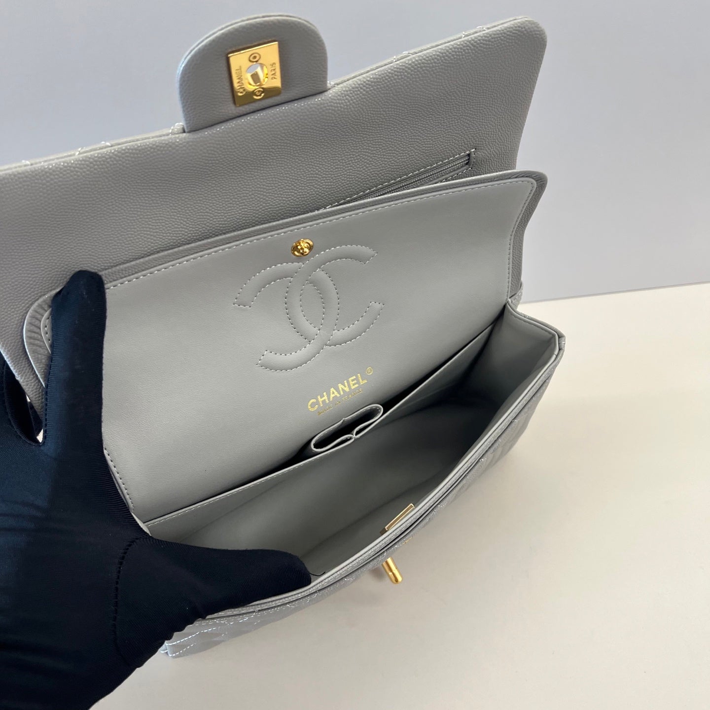 Caviar Leather Classic Double Flap Bag