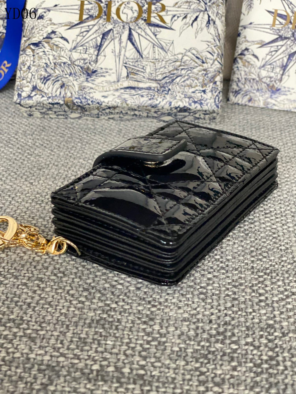Quilted Leather Compact Wallet