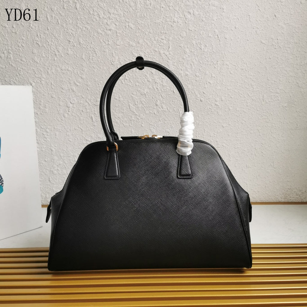 Saffiano Leather Top Handle Bag