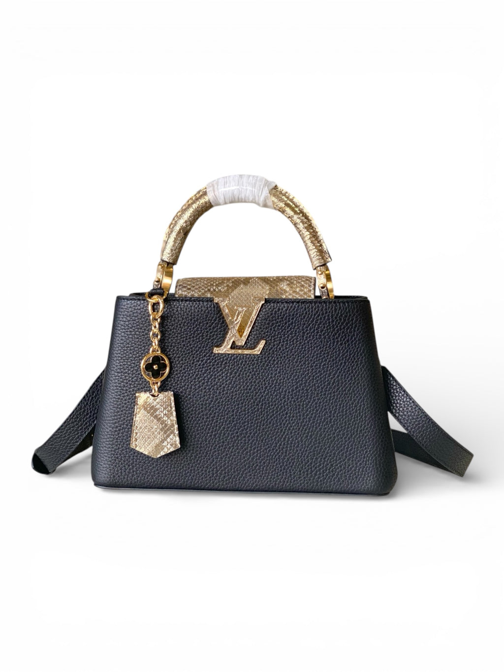 Capucines Mini Python Handle Bag