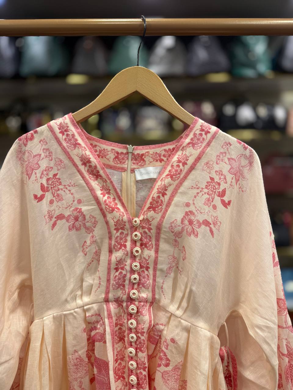 Lucky Plunge Linen Mini Dress