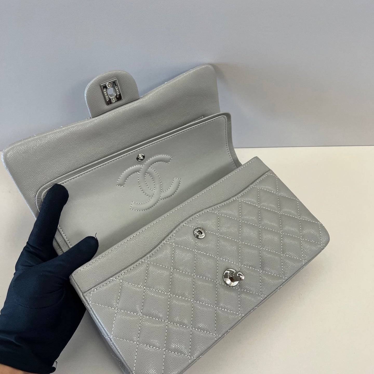 Caviar Leather Classic Double Flap Bag