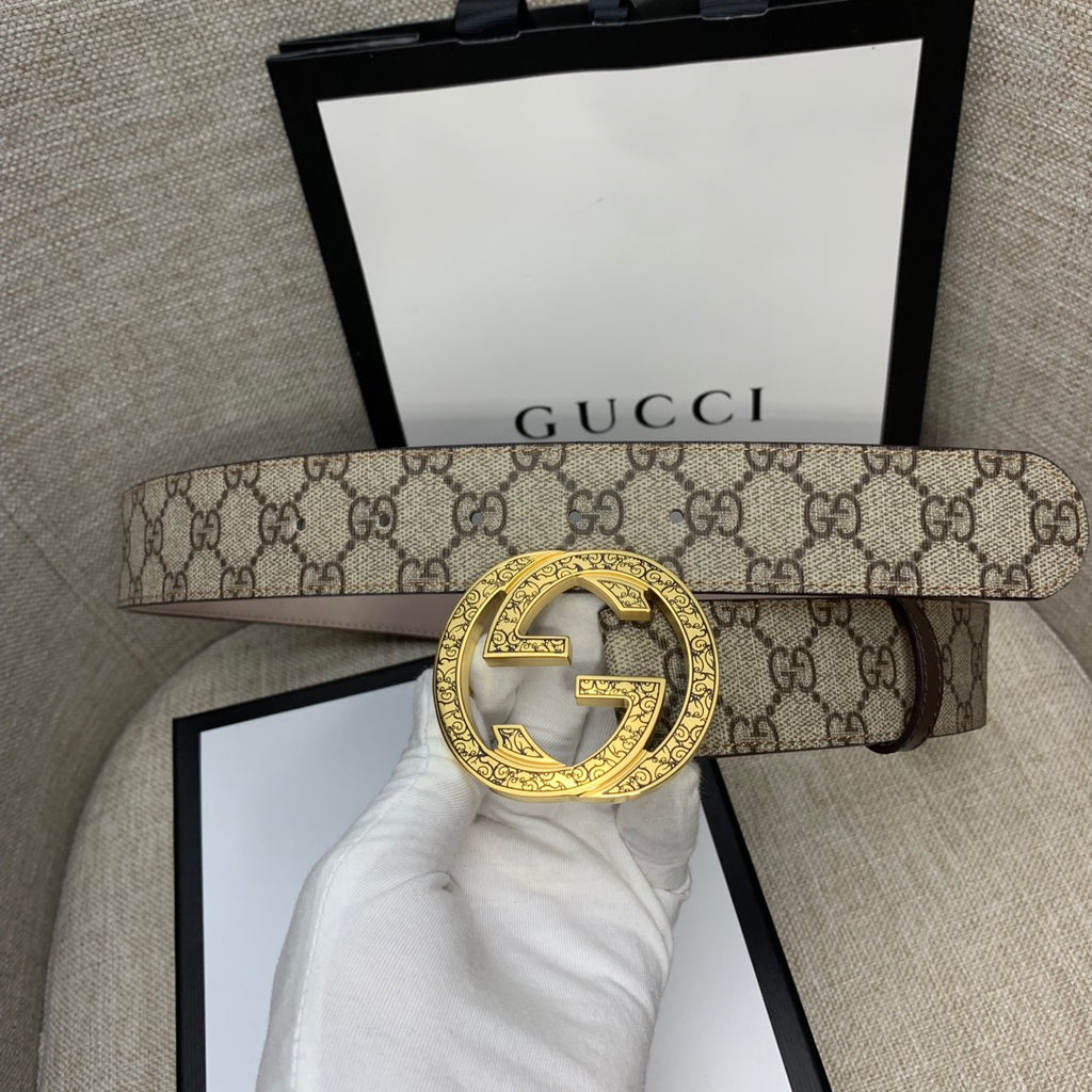 GG Supreme Canvas Belt with Gold-Tone