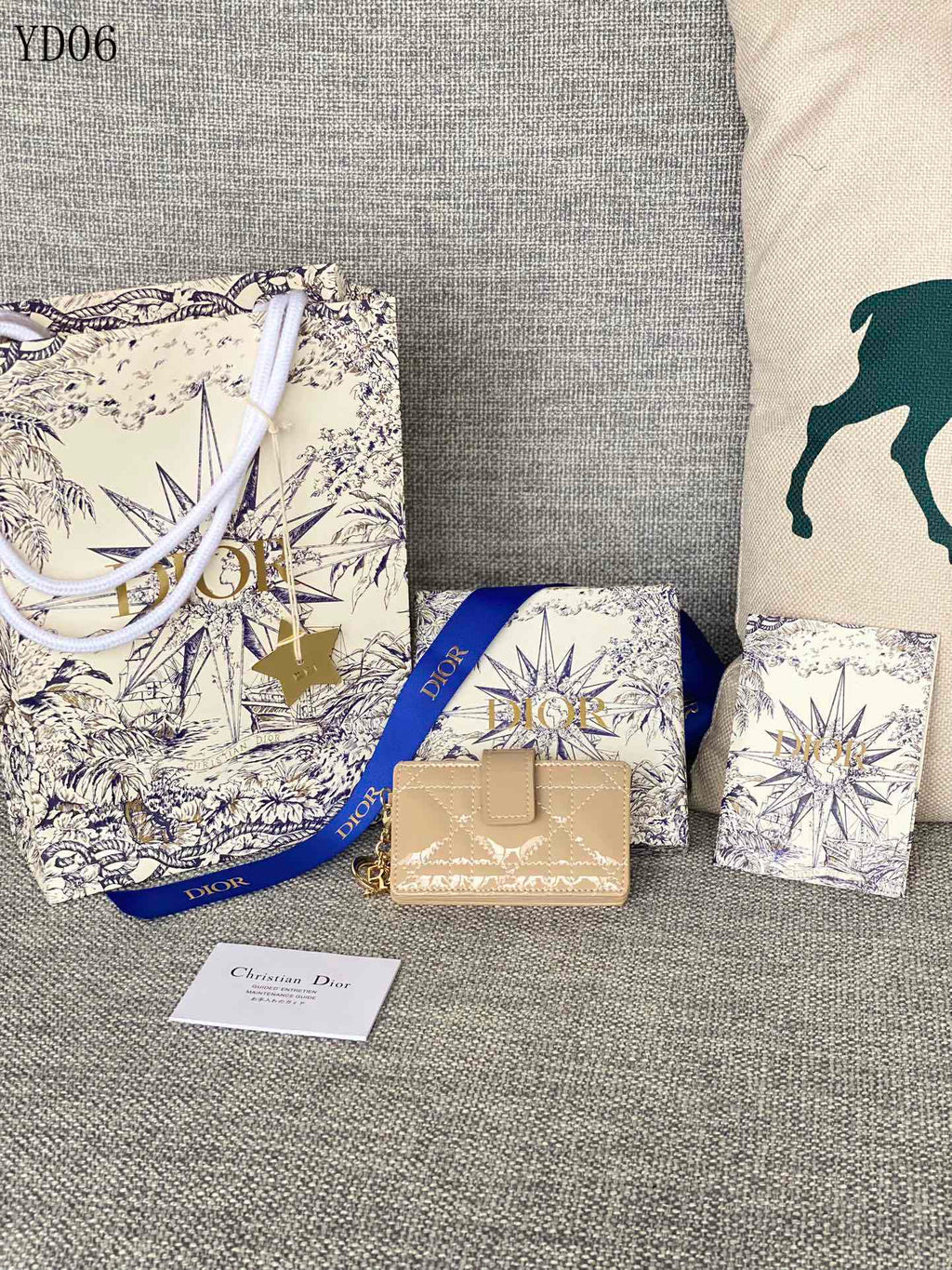 Quilted Leather Compact Wallet