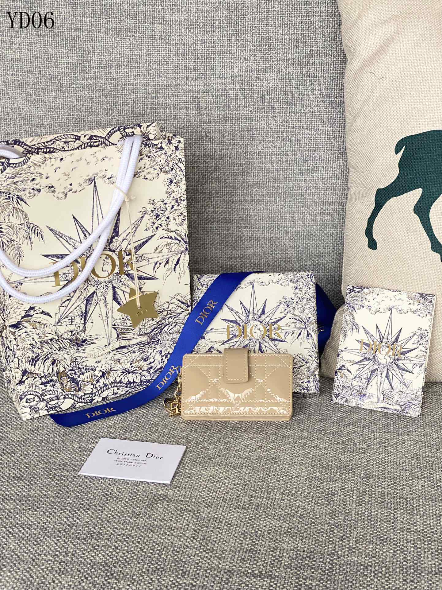 Quilted Leather Compact Wallet