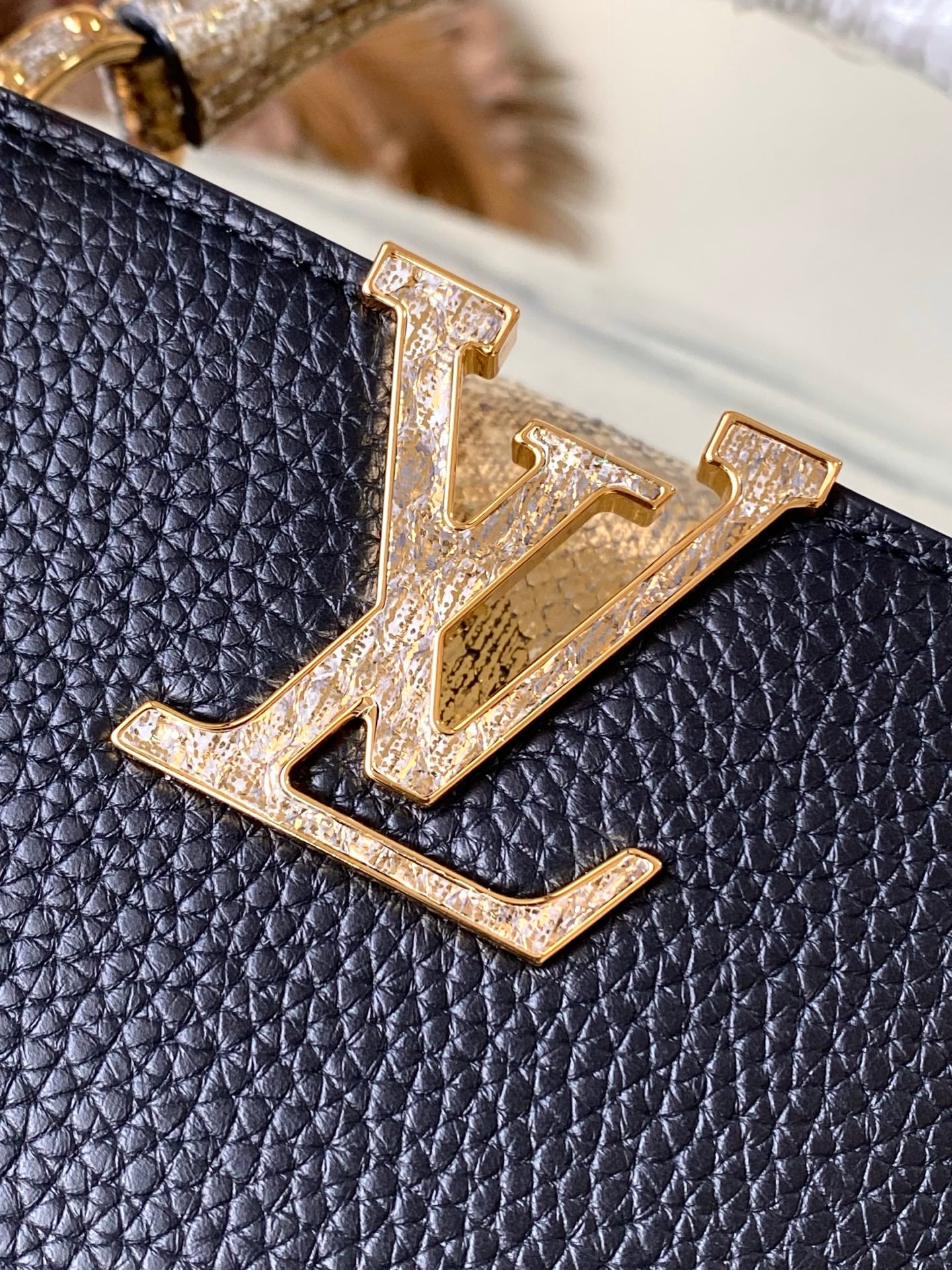 Capucines Mini Python Handle Bag