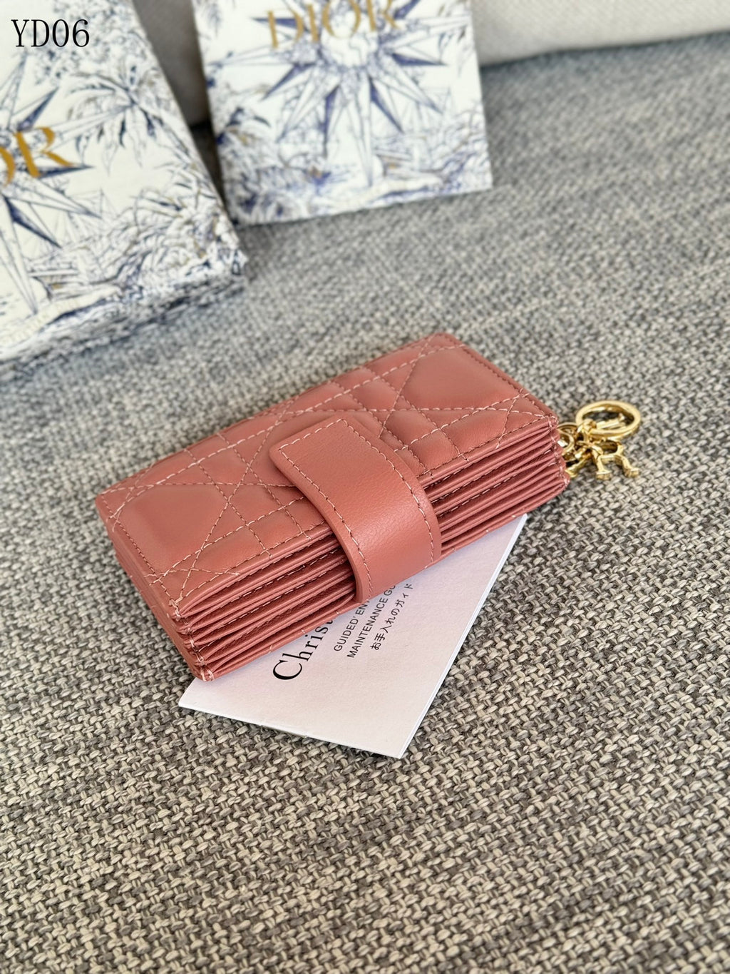 Quilted Leather Compact Wallet