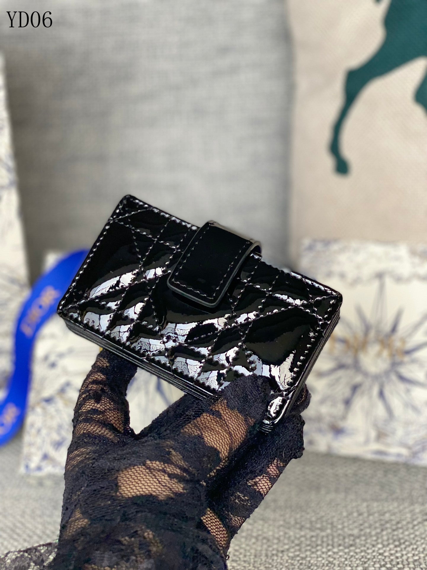 Quilted Leather Compact Wallet