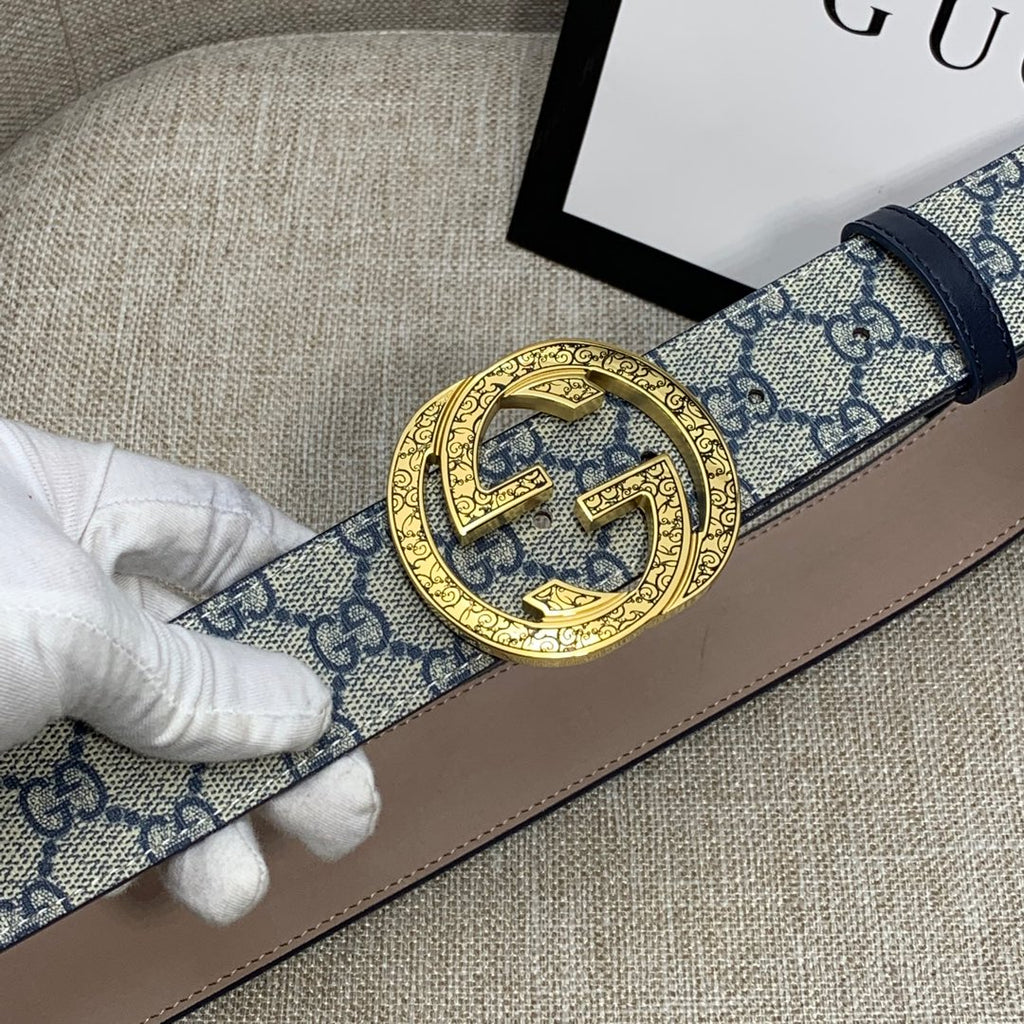 GG Supreme Canvas Belt with Gold-Tone