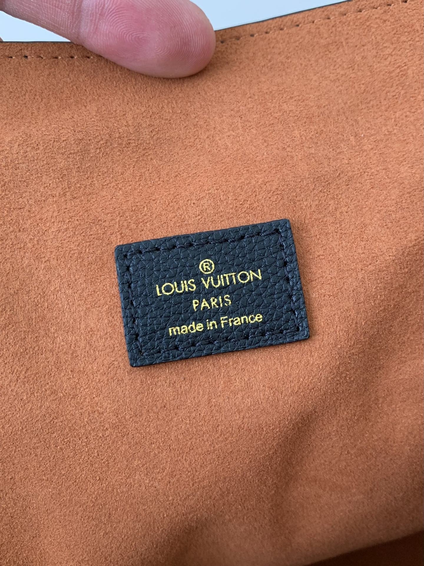 Calfskin Leather Tote Bag with Monogram Pouch