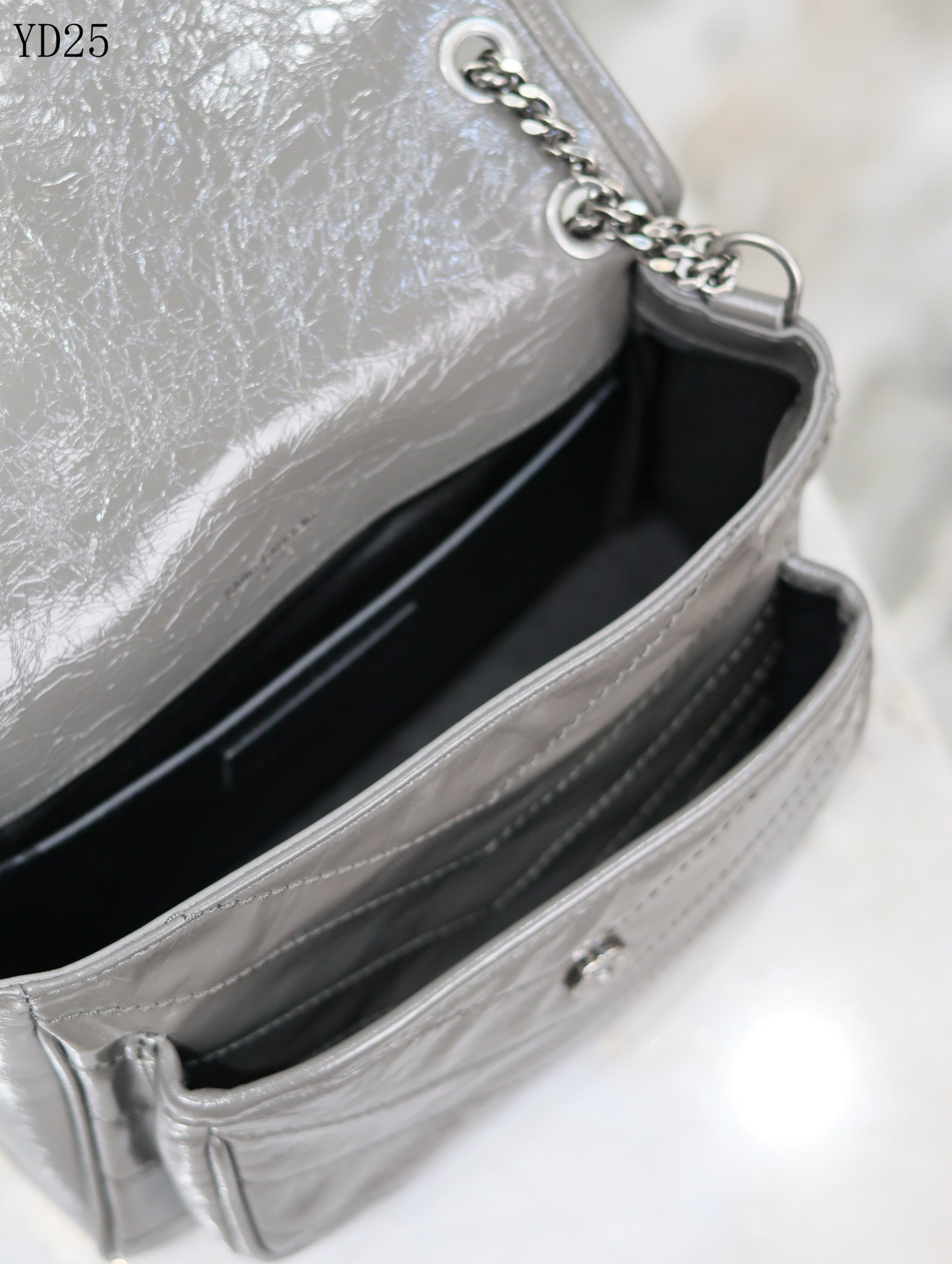Niki Medium Patent Leather Shoulder Bag