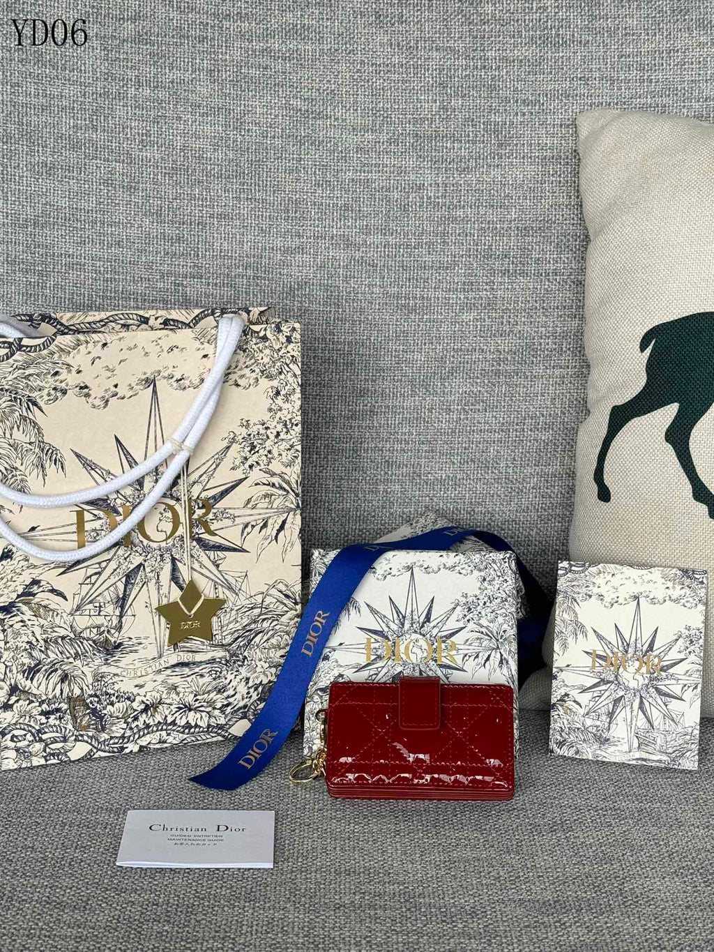 Quilted Leather Compact Wallet