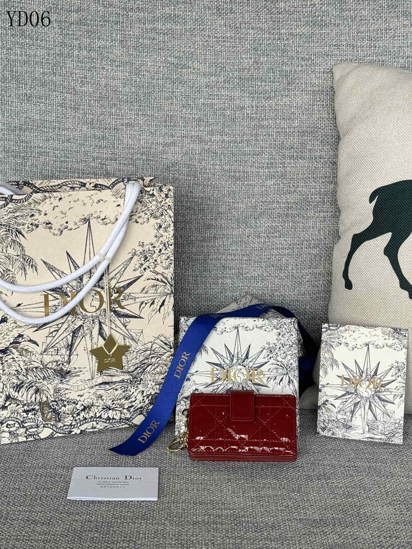 Quilted Leather Compact Wallet