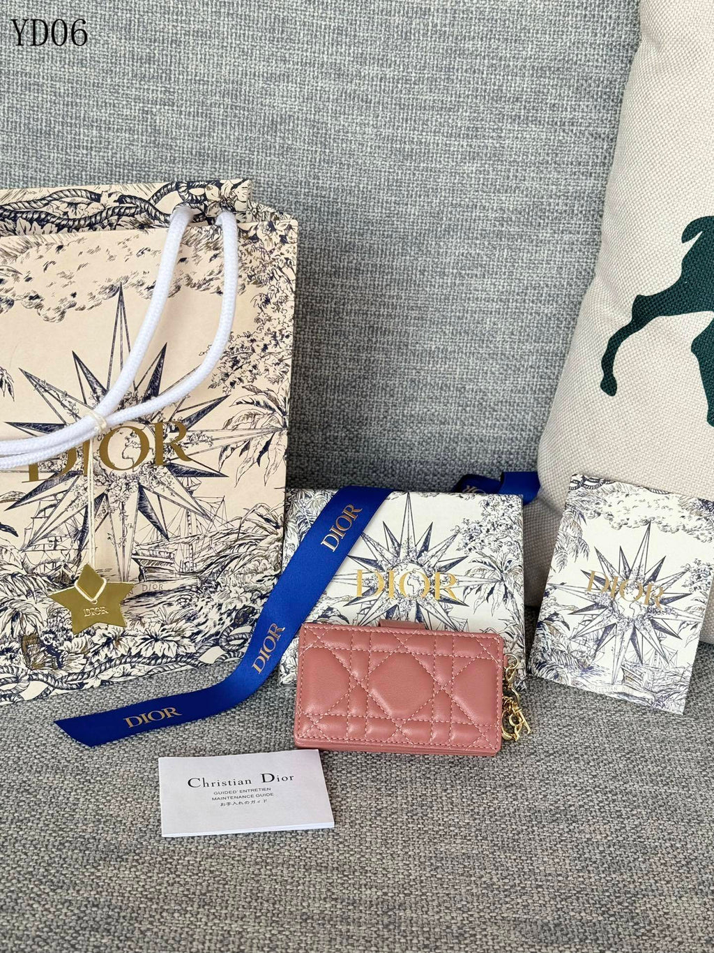 Quilted Leather Compact Wallet