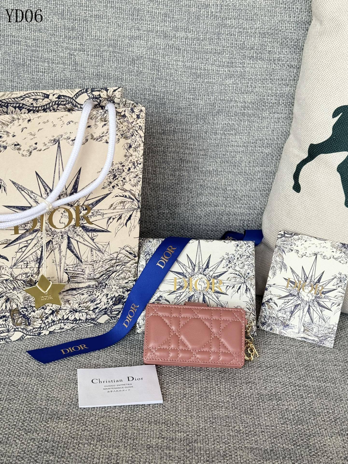 Quilted Leather Compact Wallet