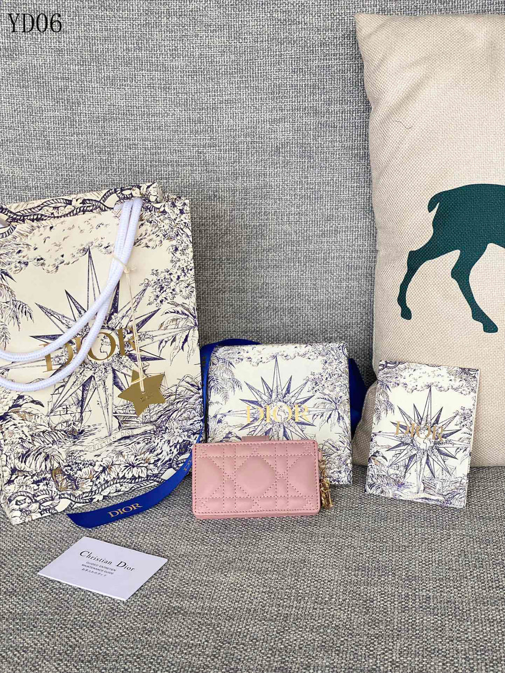 Quilted Leather Compact Wallet