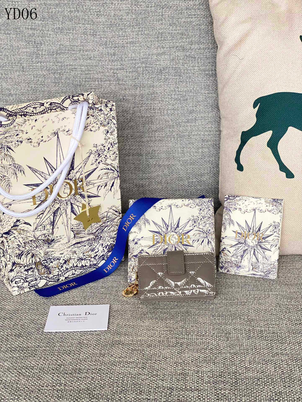 Quilted Leather Compact Wallet