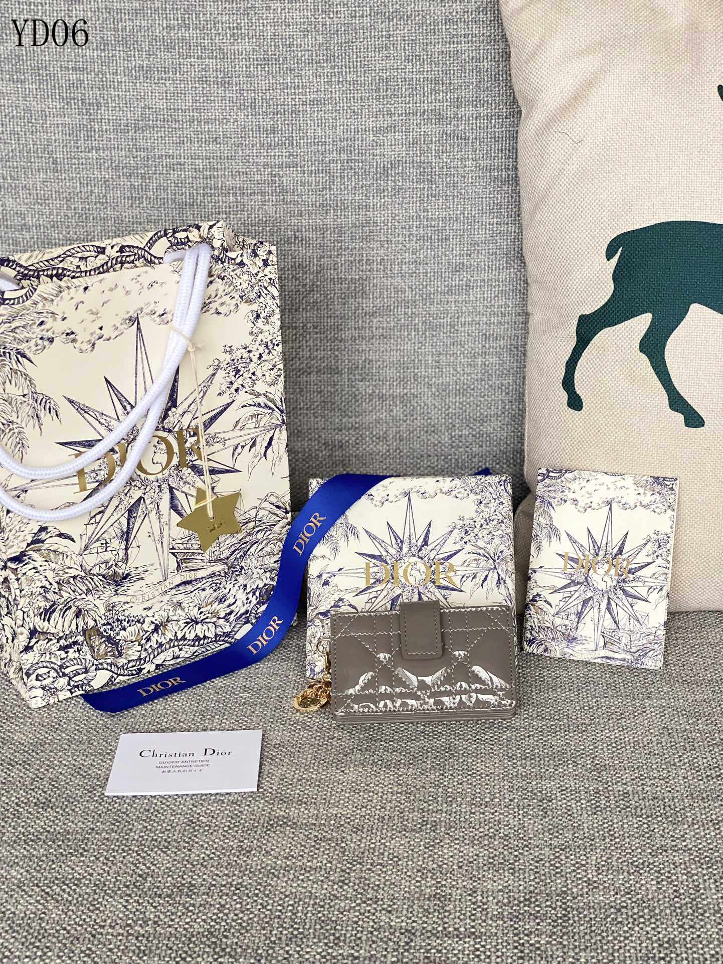 Quilted Leather Compact Wallet