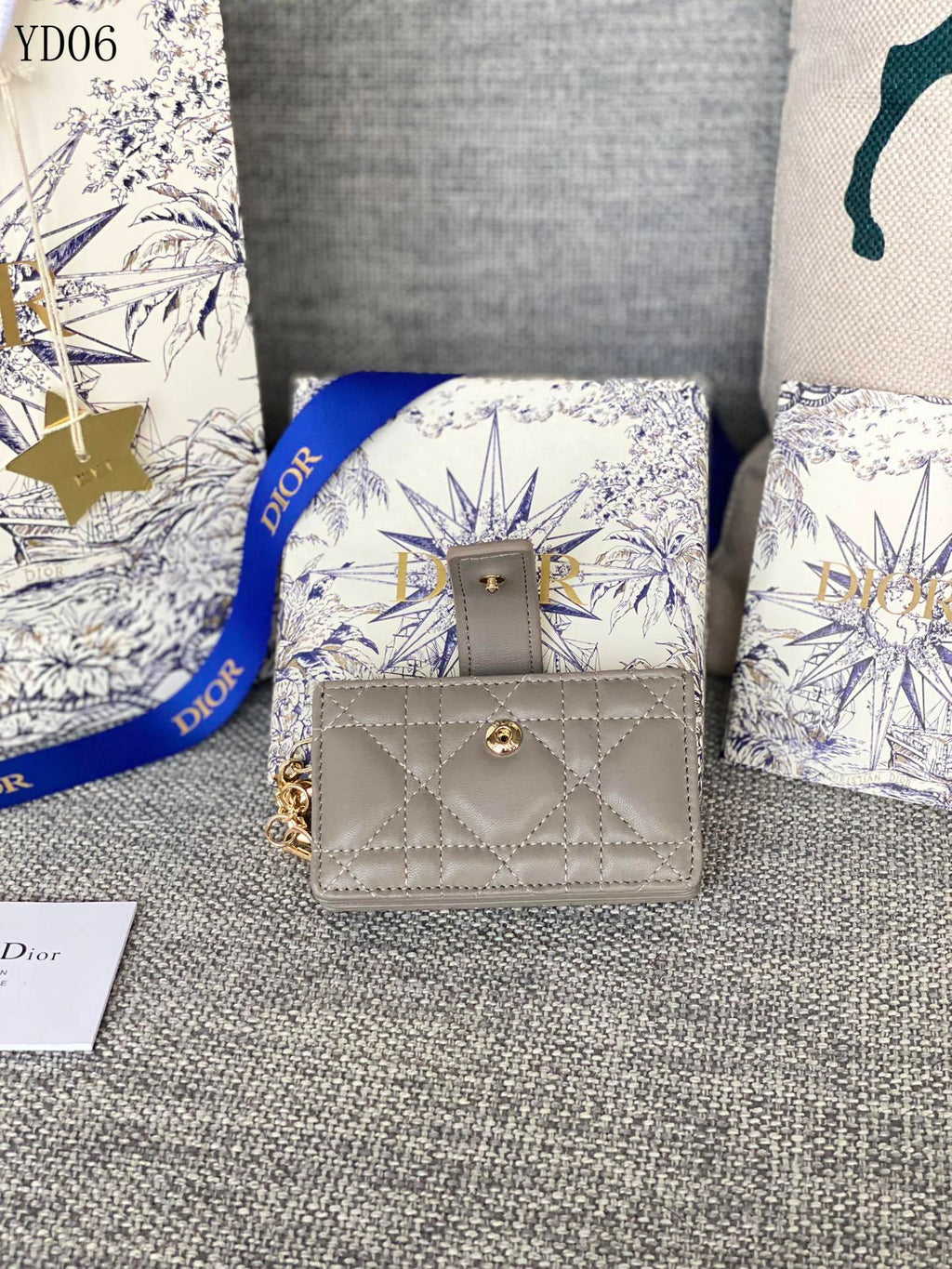 Quilted Leather Compact Wallet