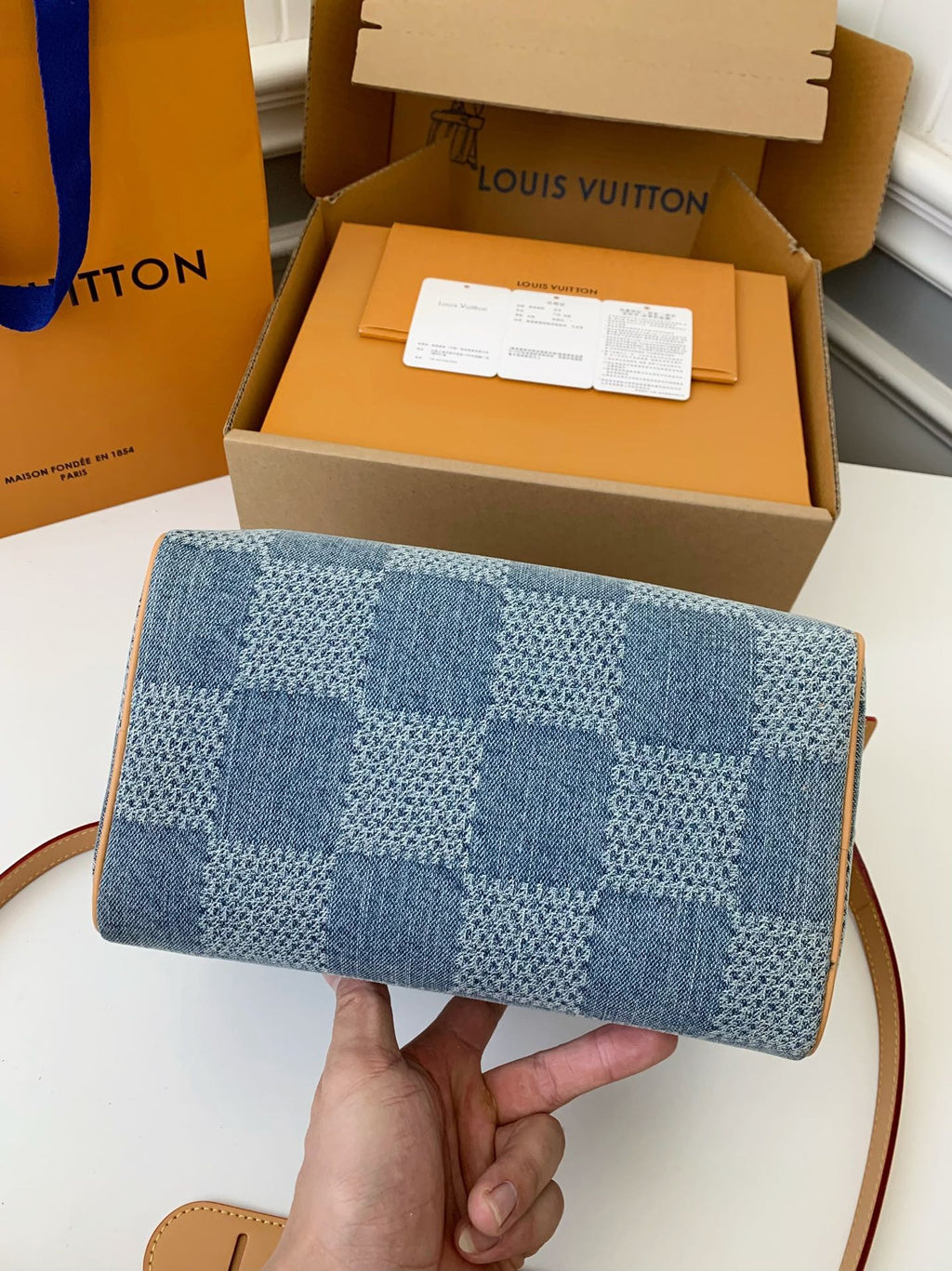 Denim Damier Speedy Bag