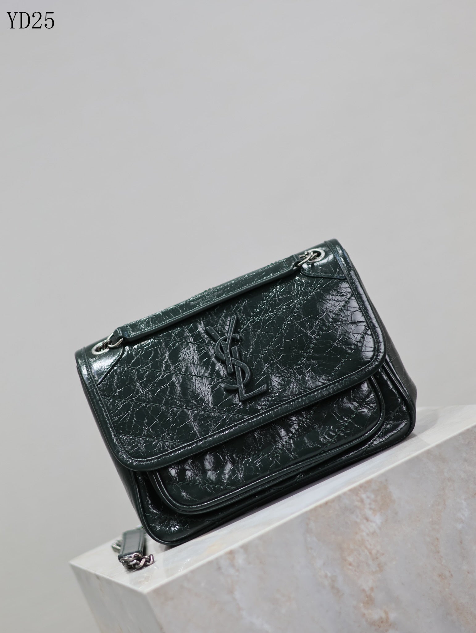 Niki Medium Patent Leather Shoulder Bag
