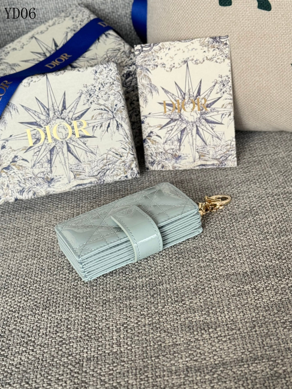 Quilted Leather Compact Wallet