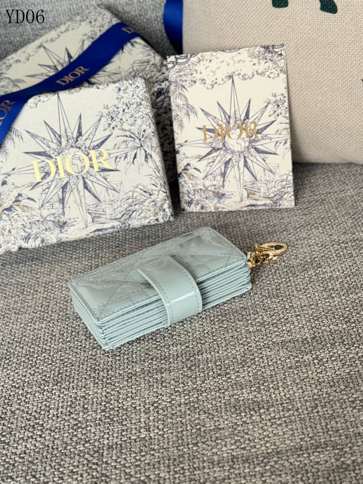 Quilted Leather Compact Wallet