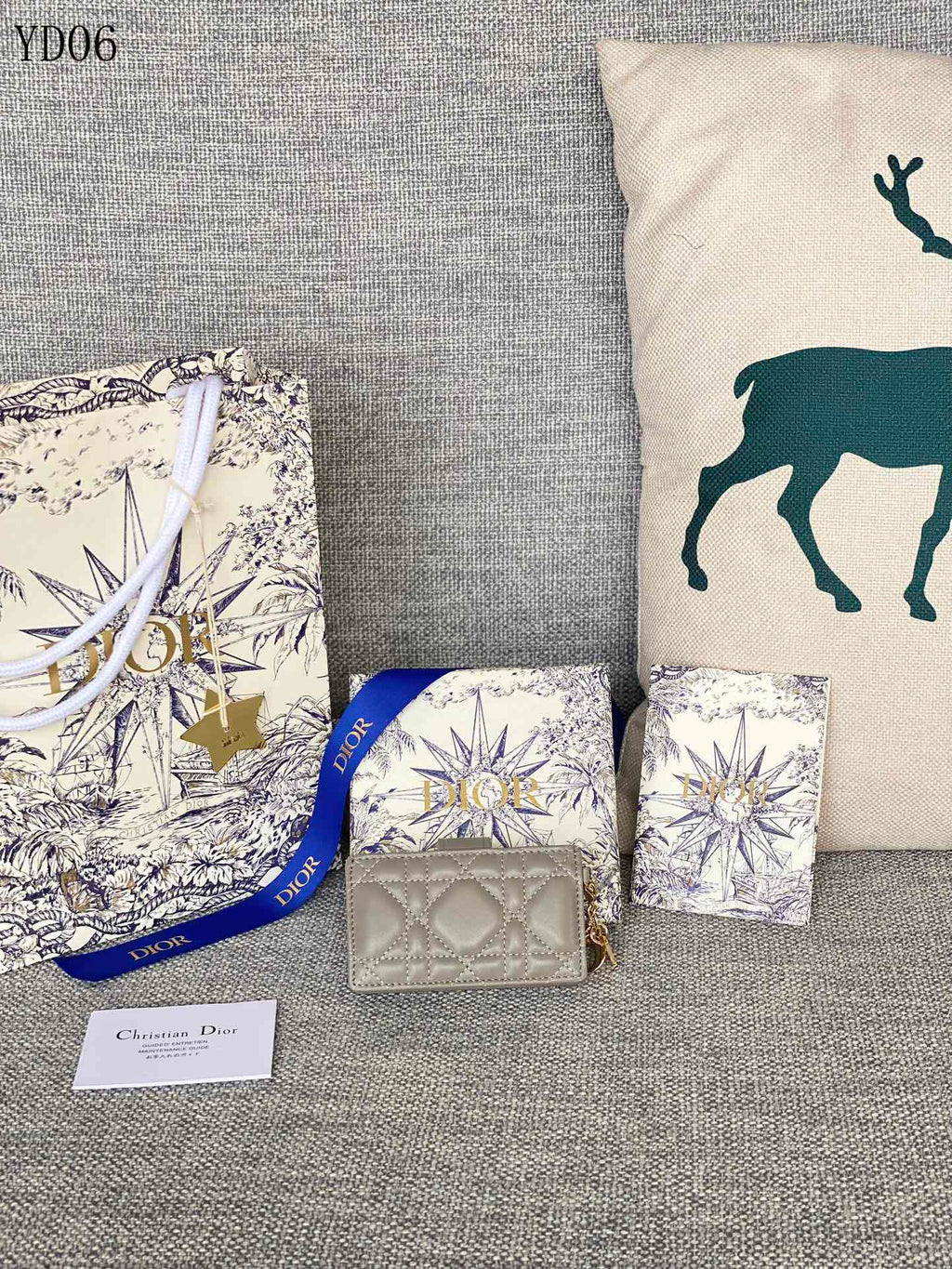 Quilted Leather Compact Wallet