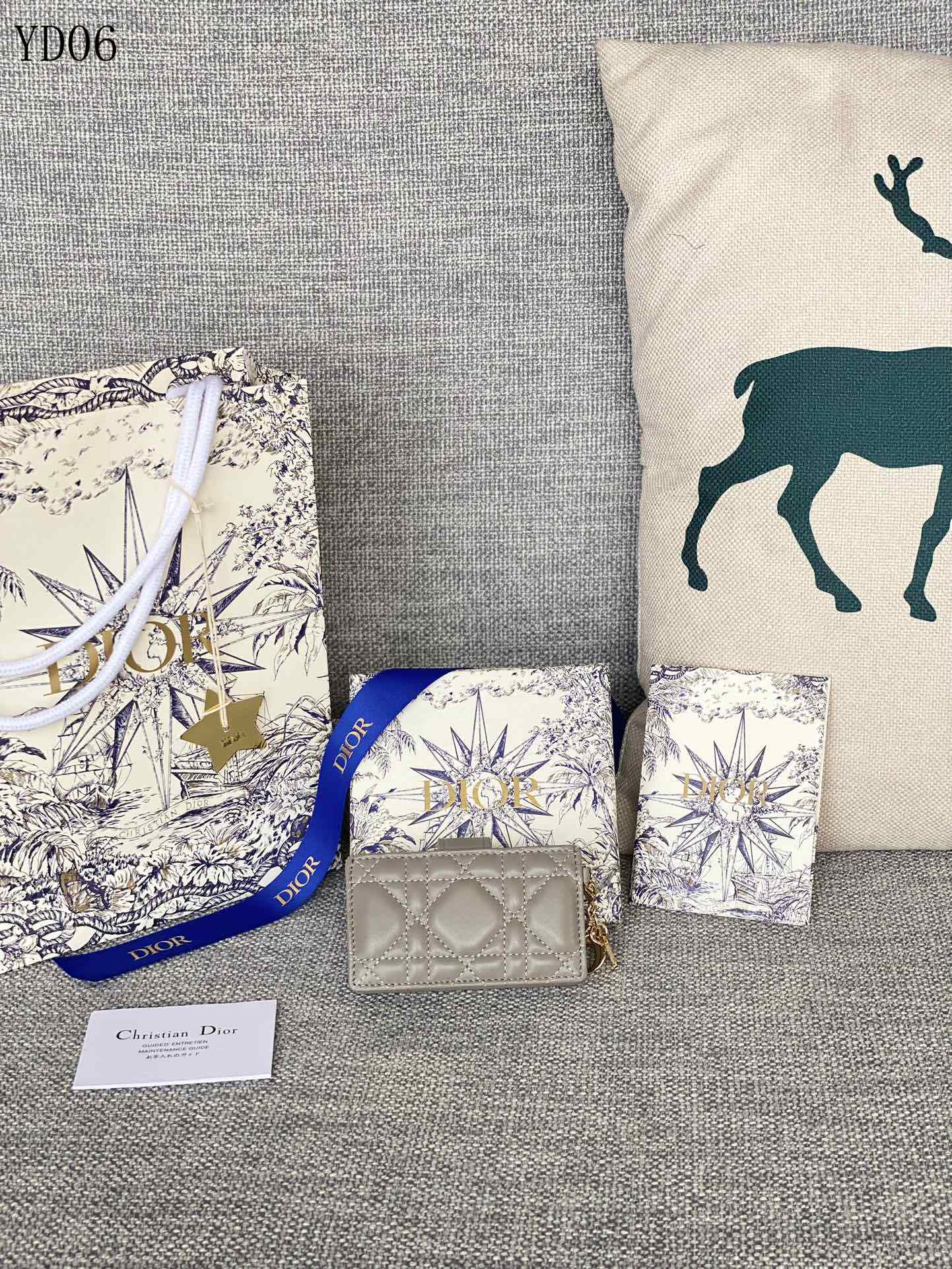 Quilted Leather Compact Wallet