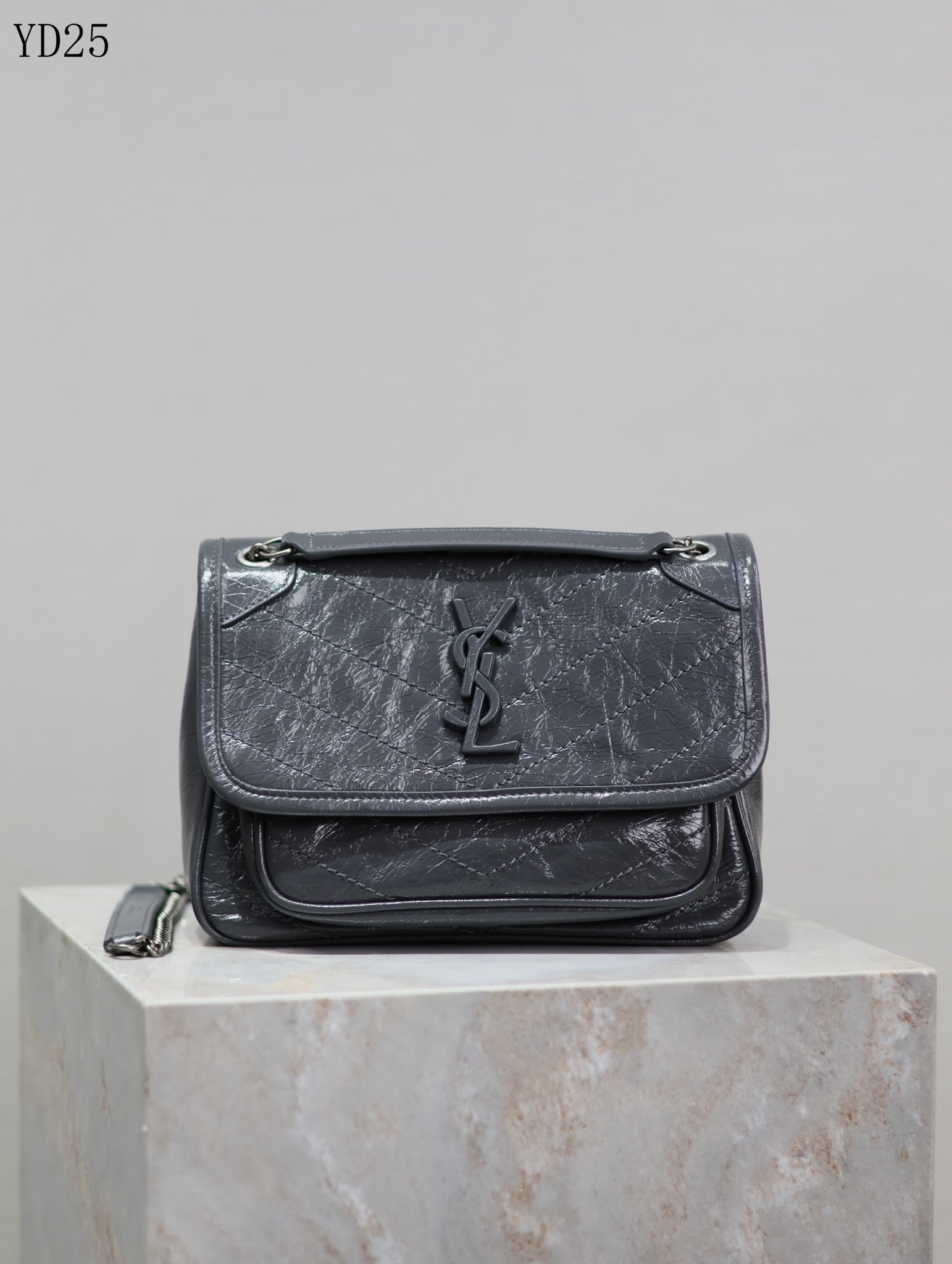Niki Medium Patent Leather Shoulder Bag