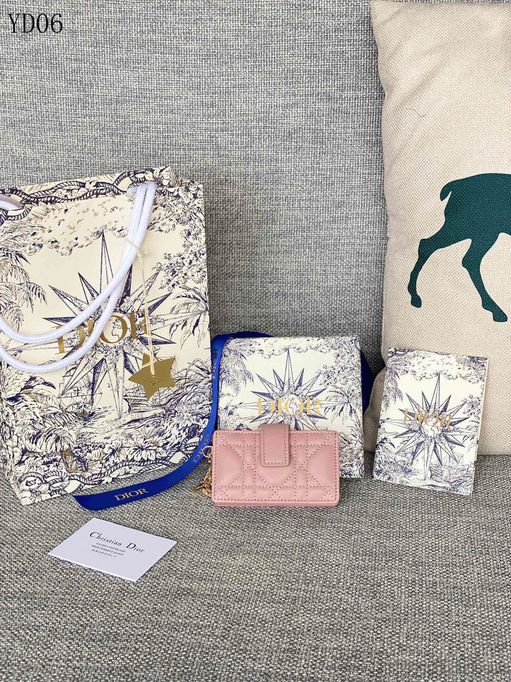 Quilted Leather Compact Wallet