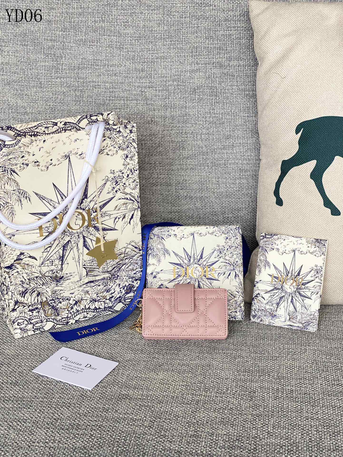 Quilted Leather Compact Wallet