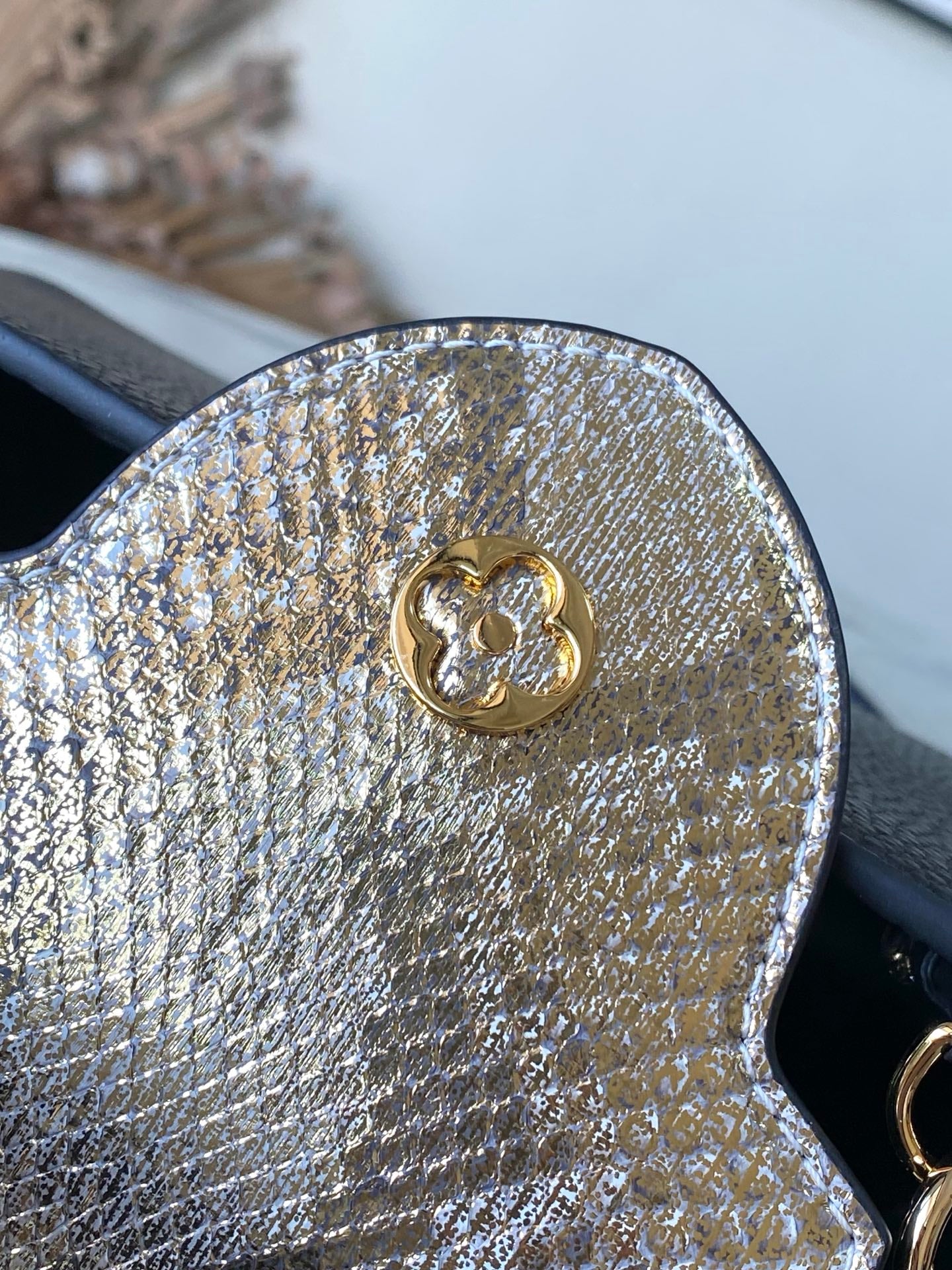 Capucines Mini Python Handle Bag